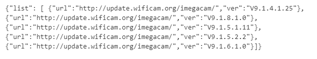 List of available updates